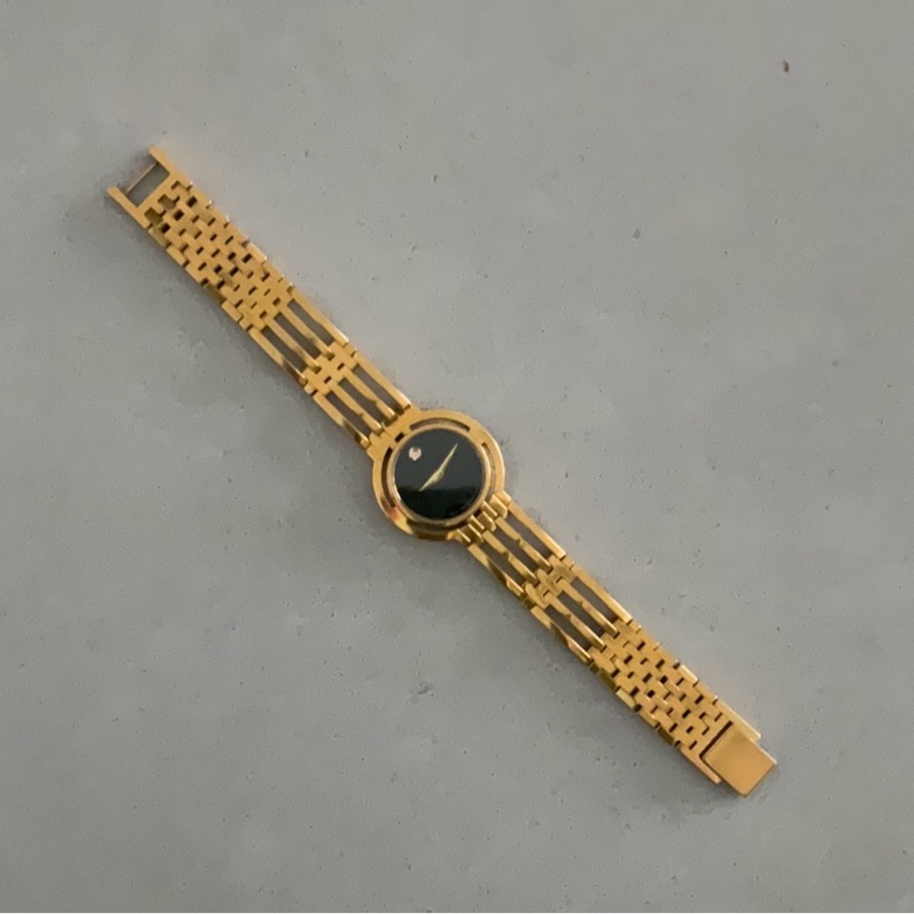 Movado Gold Stainless Steel Watch